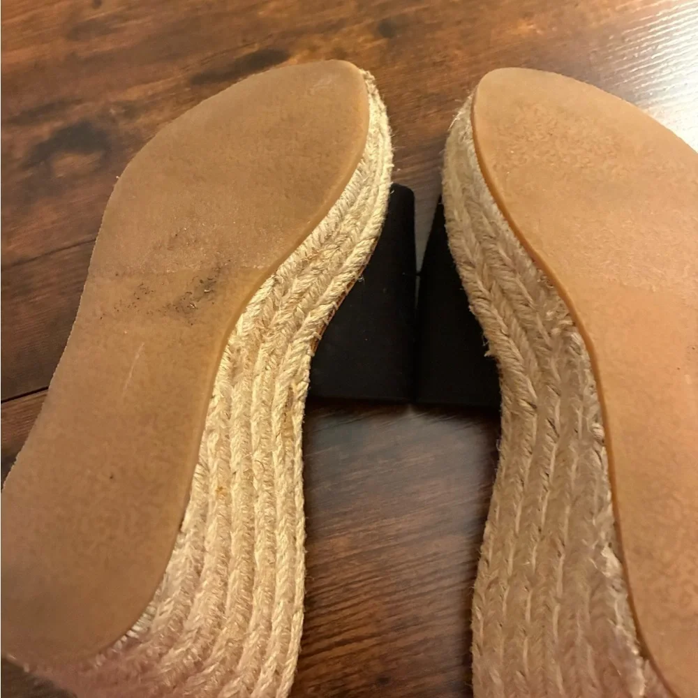 Dolce Vita Espadrille Wedge Sandals Black No Size Google Says 9.5-10?